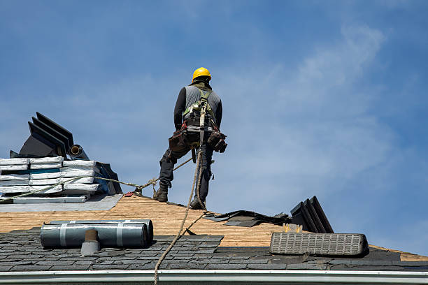 Professional Gutter Installation technician working in North Palm Springs, CA